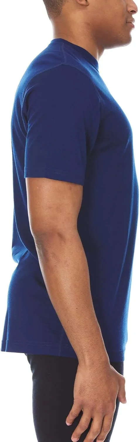 100% Merino Wool Men's Lightweight T-Shirt - Crew Neck Short Sleeve Shirt
