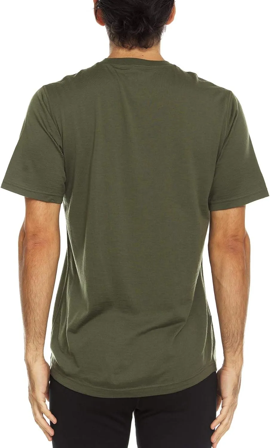 100% Merino Wool Men's Lightweight T-Shirt - Crew Neck Short Sleeve Shirt