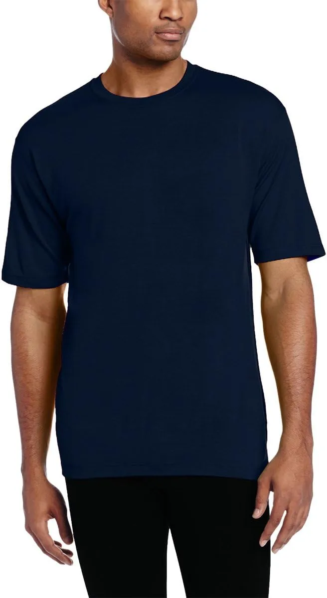 100% Merino Wool Men's Lightweight T-Shirt - Crew Neck Short Sleeve Shirt
