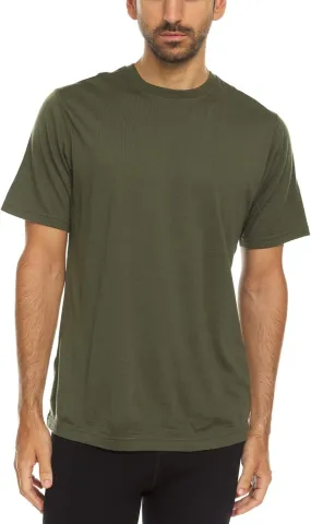 100% Merino Wool Men's Lightweight T-Shirt - Crew Neck Short Sleeve Shirt