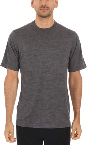 100% Merino Wool Men's Lightweight T-Shirt - Crew Neck Short Sleeve Shirt