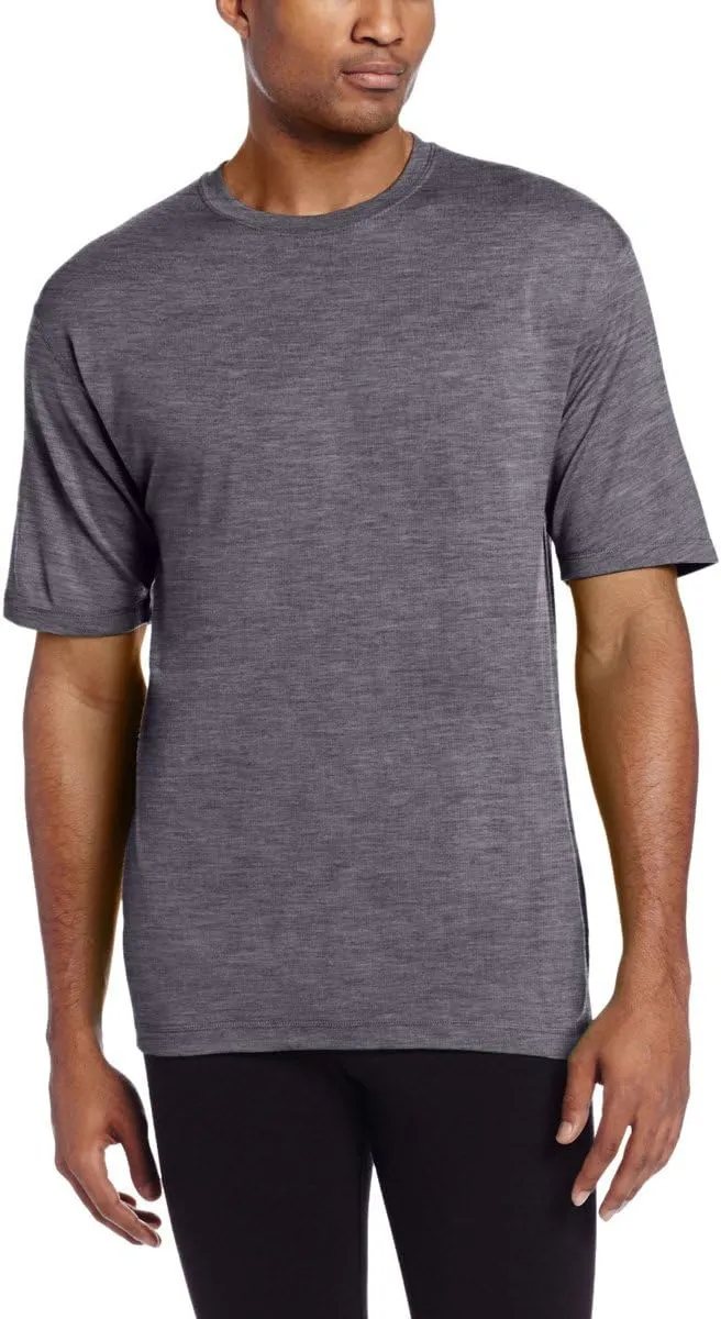 100% Merino Wool Men's Lightweight T-Shirt - Crew Neck Short Sleeve Shirt