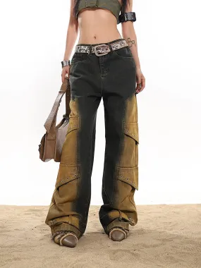 【23s December.】Deconstructed Patchwork Washed Distressed Jeans