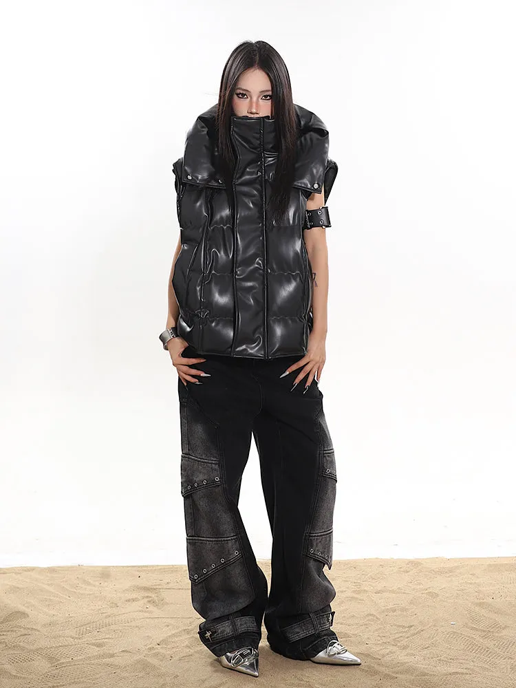 【23s December.】Deconstructed Patchwork Washed Distressed Jeans