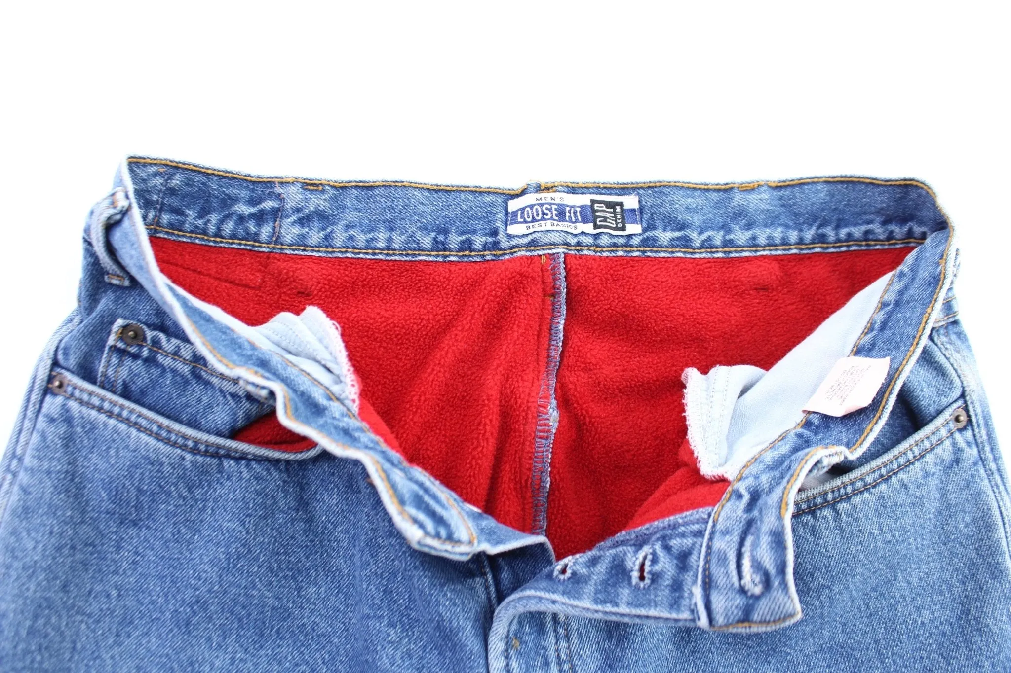 90's Gap Fleece Lined Denim Jeans