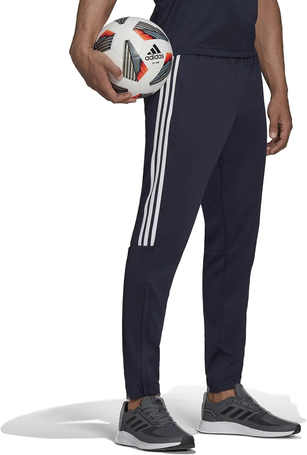 adidas Men's Aeroready Sereno Slim Tapered-Cut 3-stripes Pants
