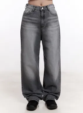 Athena Washed Wide-Leg Jeans CM527