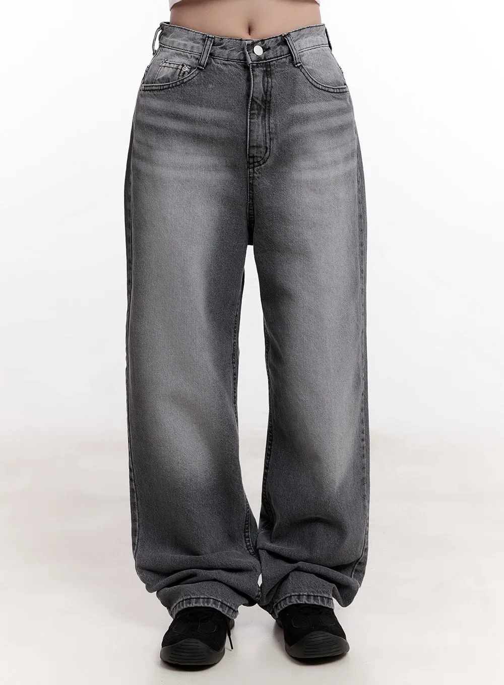 Athena Washed Wide-Leg Jeans CM527