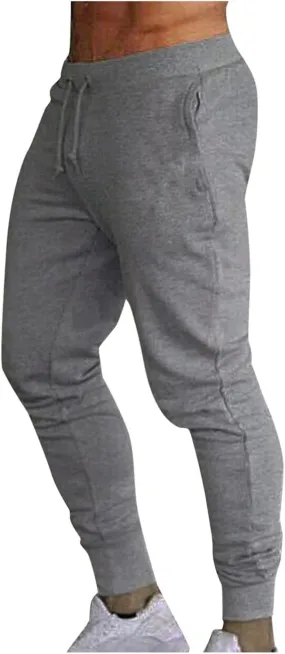 Big and Tall Sweatpants for Men Sweatpants for Men Loose Fit Men's Solid Cotton Yoga Sweatpants Athletic Lounge Pants