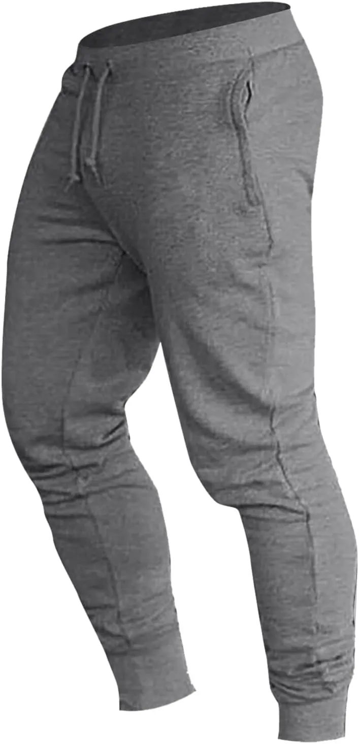 Big and Tall Sweatpants for Men Sweatpants for Men Loose Fit Men's Solid Cotton Yoga Sweatpants Athletic Lounge Pants