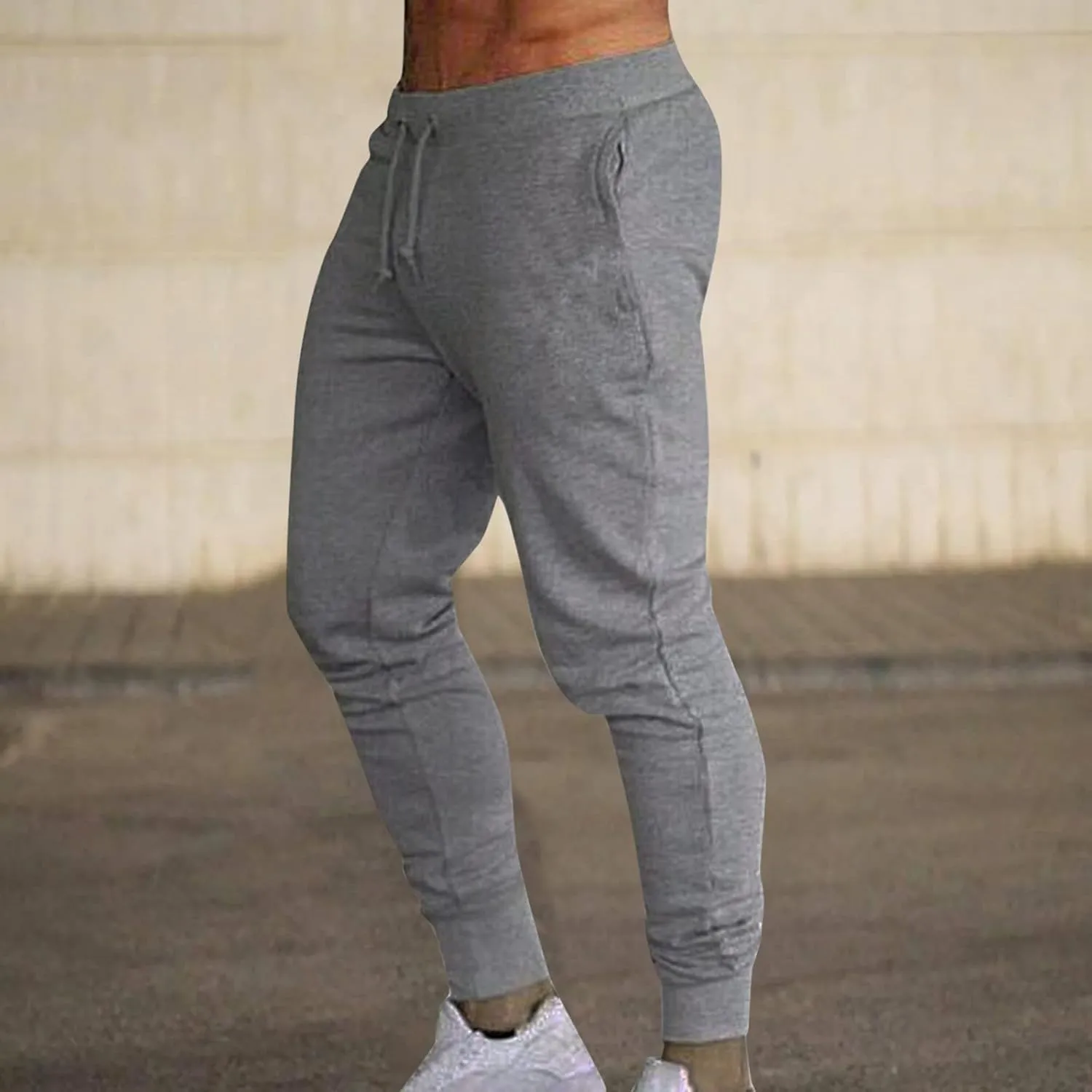 Big and Tall Sweatpants for Men Sweatpants for Men Loose Fit Men's Solid Cotton Yoga Sweatpants Athletic Lounge Pants
