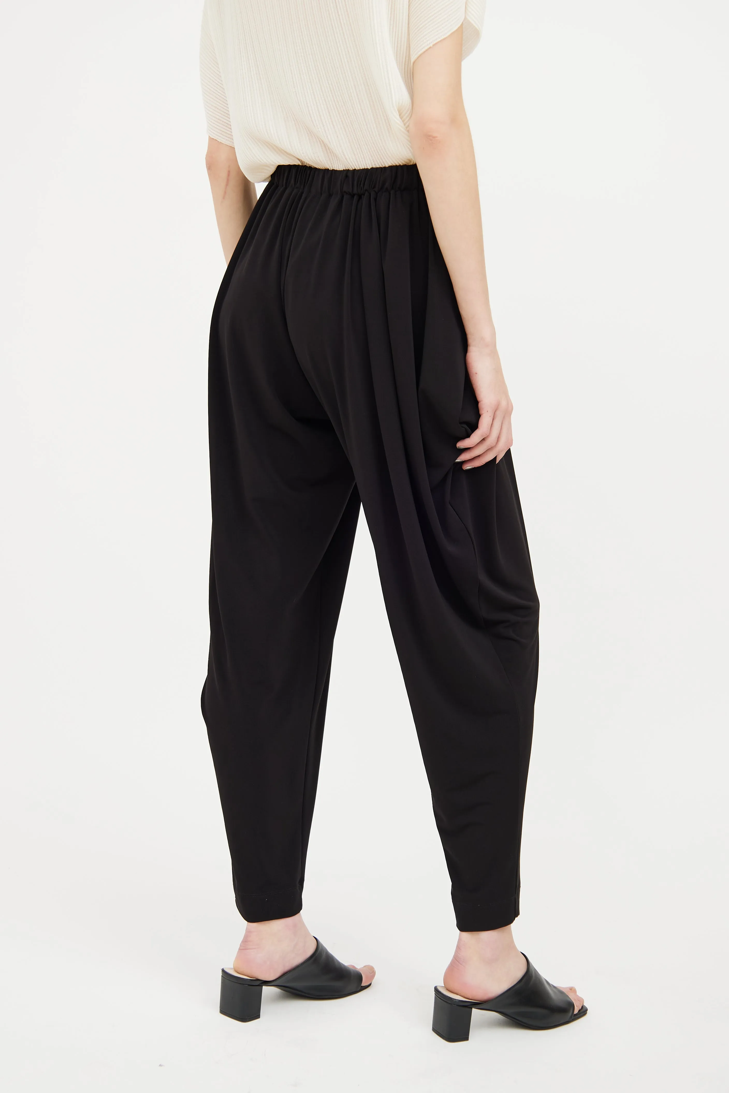 Black Draped Pant