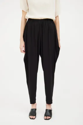 Black Draped Pant