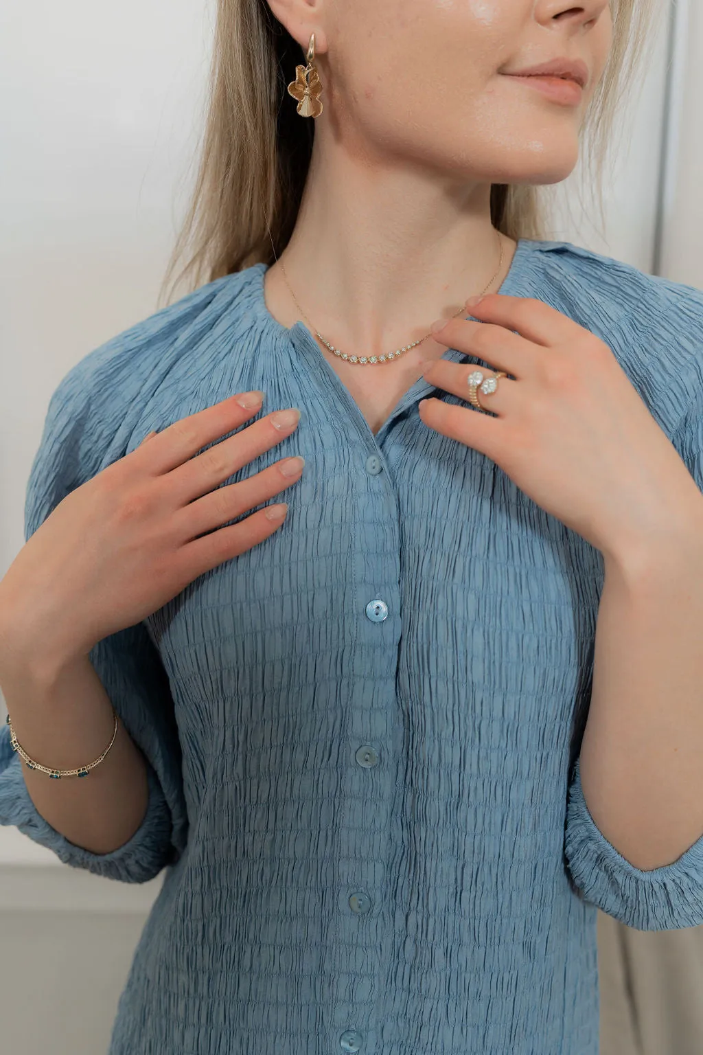 Bottom layers scrunched dress