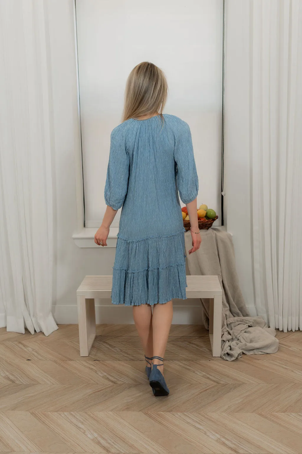 Bottom layers scrunched dress
