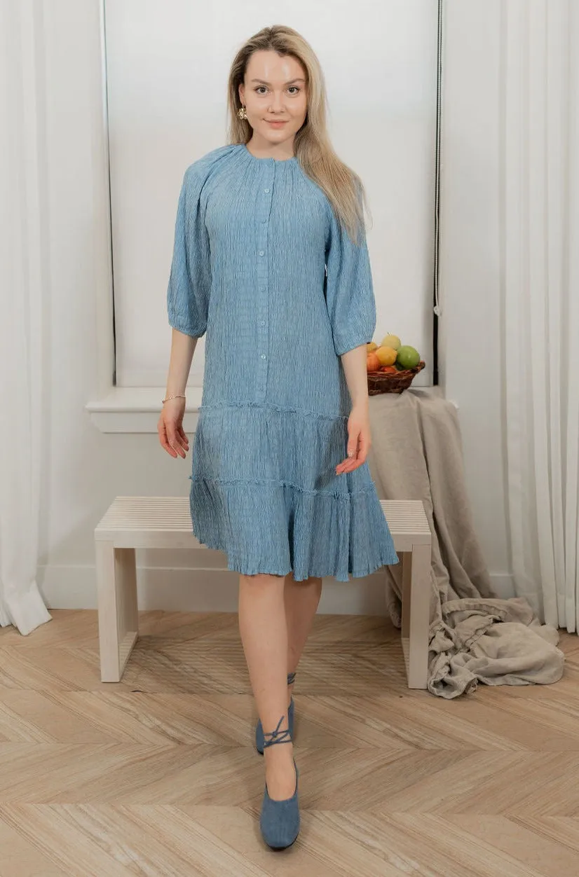 Bottom layers scrunched dress