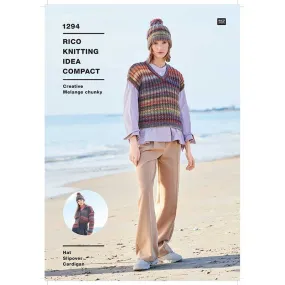 Cardigan / Slipover / Hat in Rico Creative Melange Chunky - Digital Version 1294