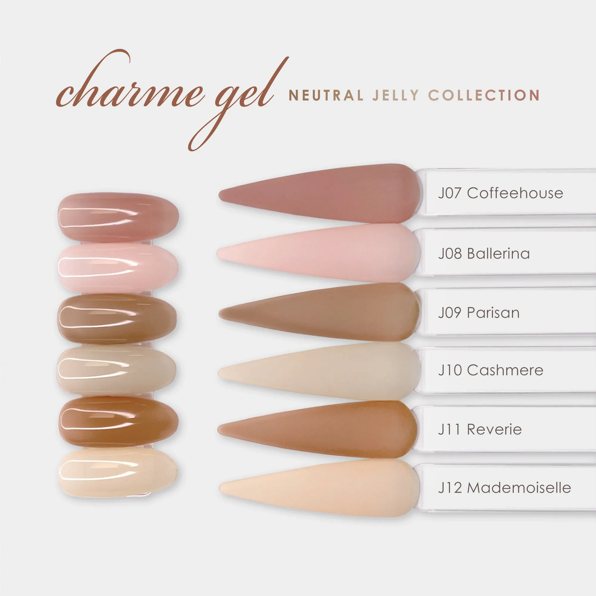 Charme Gel Neutral Jelly Collection / 6 Colors