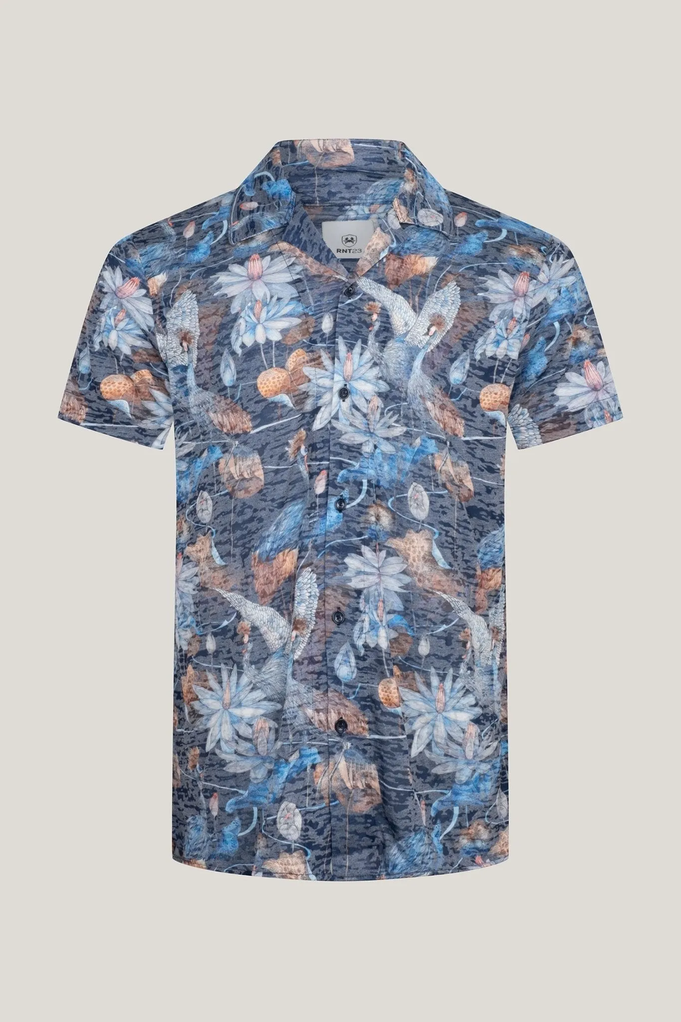 Collared Lightweight Shirt - Peacock Lotus
