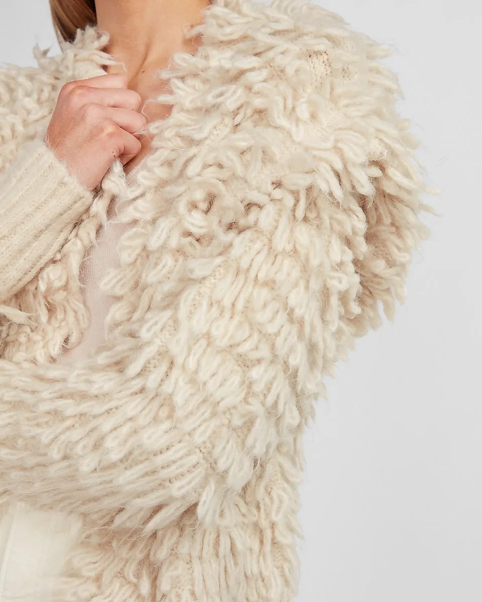 Cozy Faux Fur Cardigan in Oatmeal