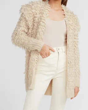 Cozy Faux Fur Cardigan in Oatmeal