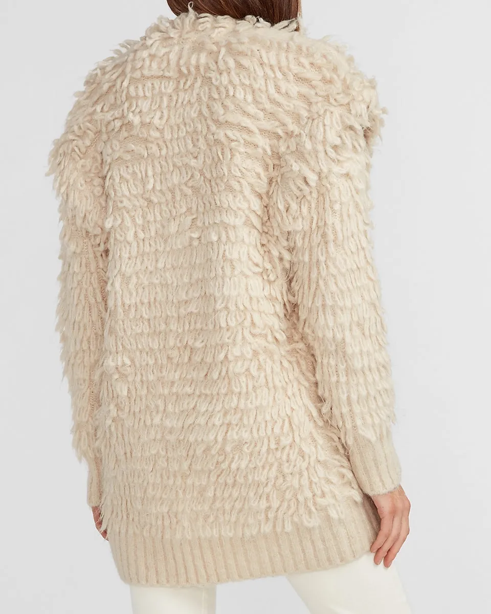 Cozy Faux Fur Cardigan in Oatmeal