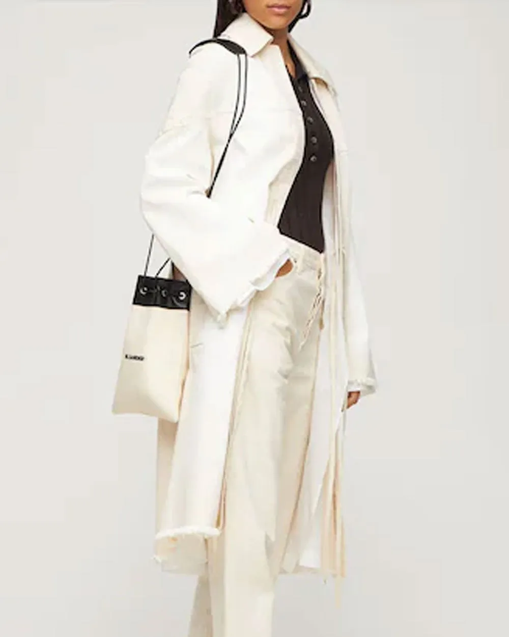 Cream Denim Coat