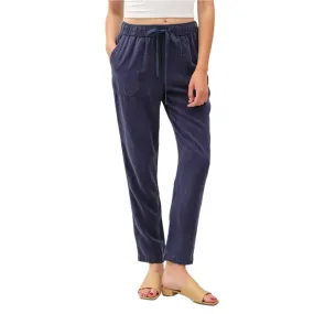 Dark Denim Tencel Tapered Pants