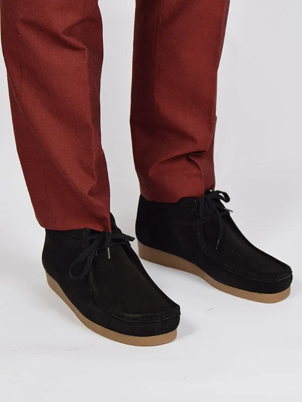 Delicious Junction Black Suede Wallabee Boots