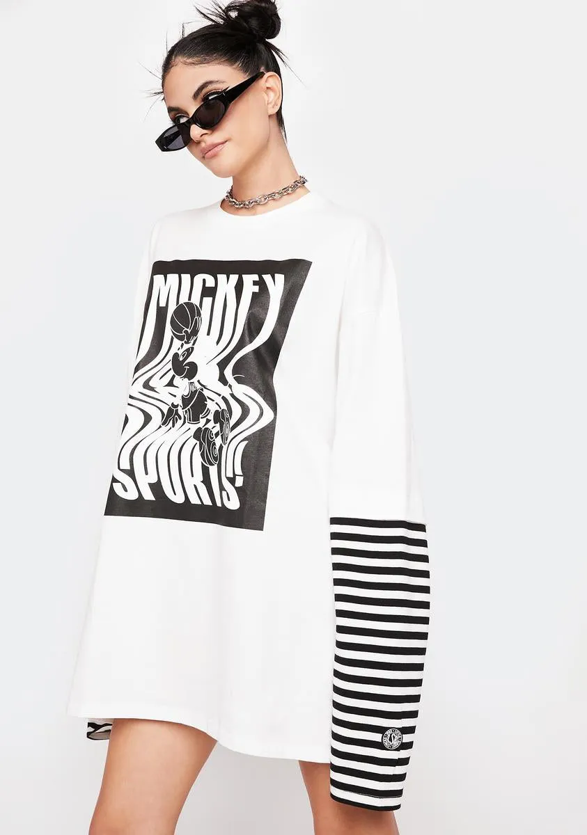 Disney Collection Mickey Fake Long Layered Tee