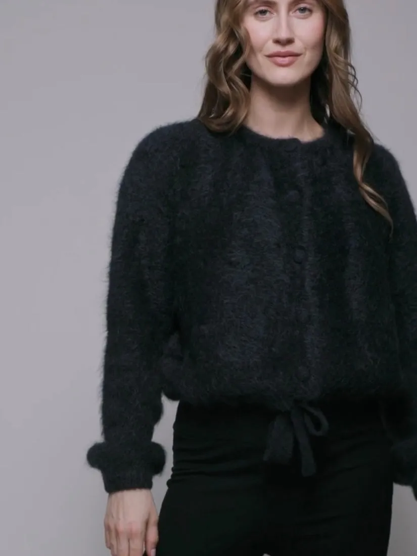 ELLA & IL FRANCA CHUNKY CARDIGAN DARK NAVY