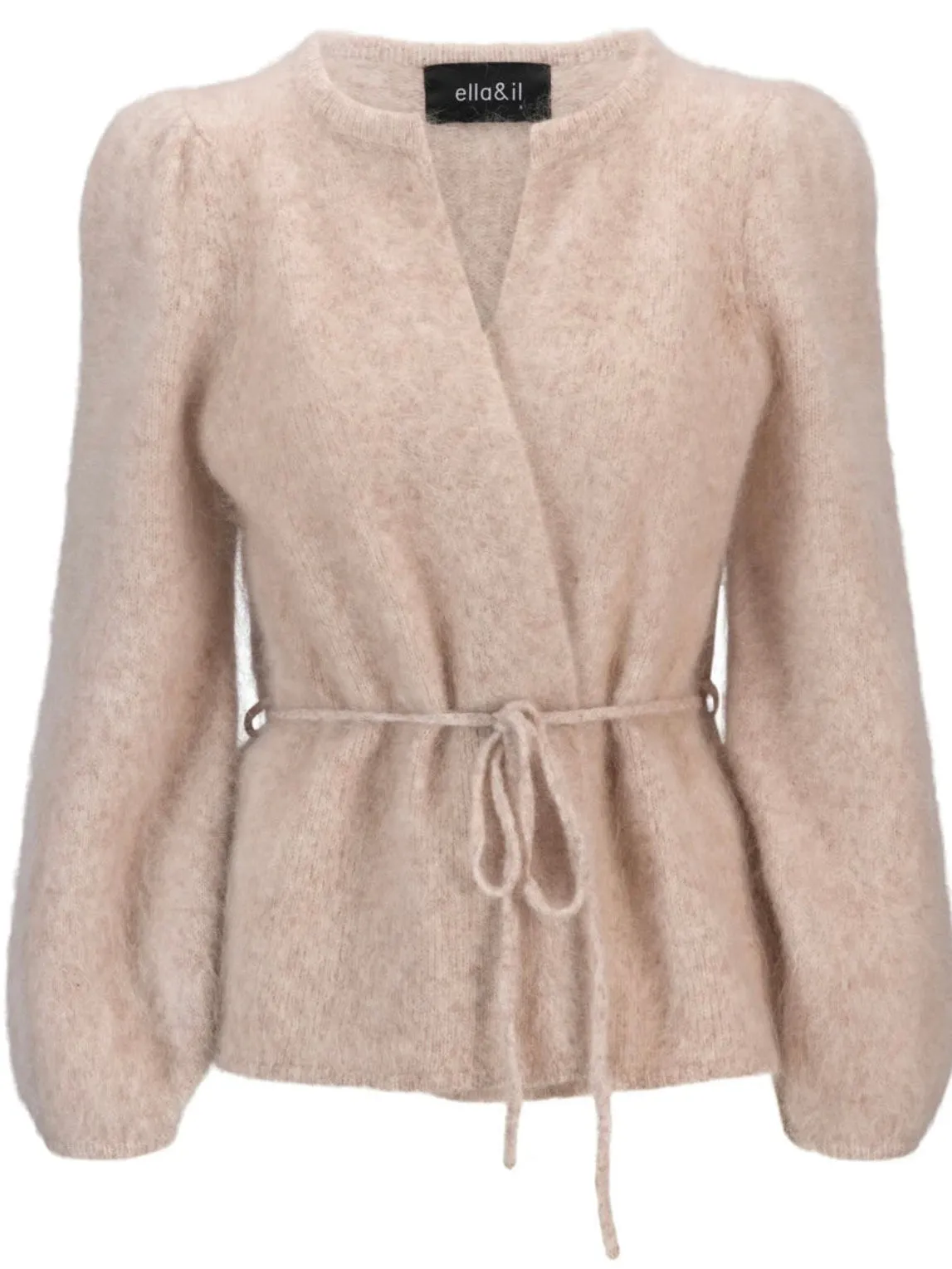ELLA & IL FREDRIKKE CHUNKY CARDIGAN BEIGE MELANGE