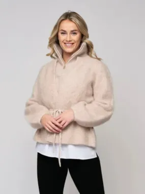 ELLA & IL FREDRIKKE CHUNKY CARDIGAN BEIGE MELANGE