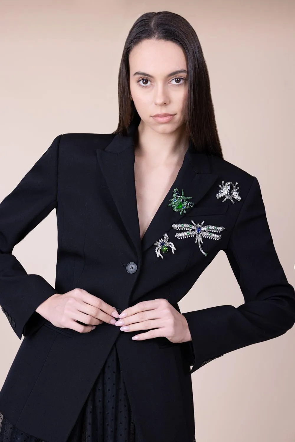 Embroidered Blazer