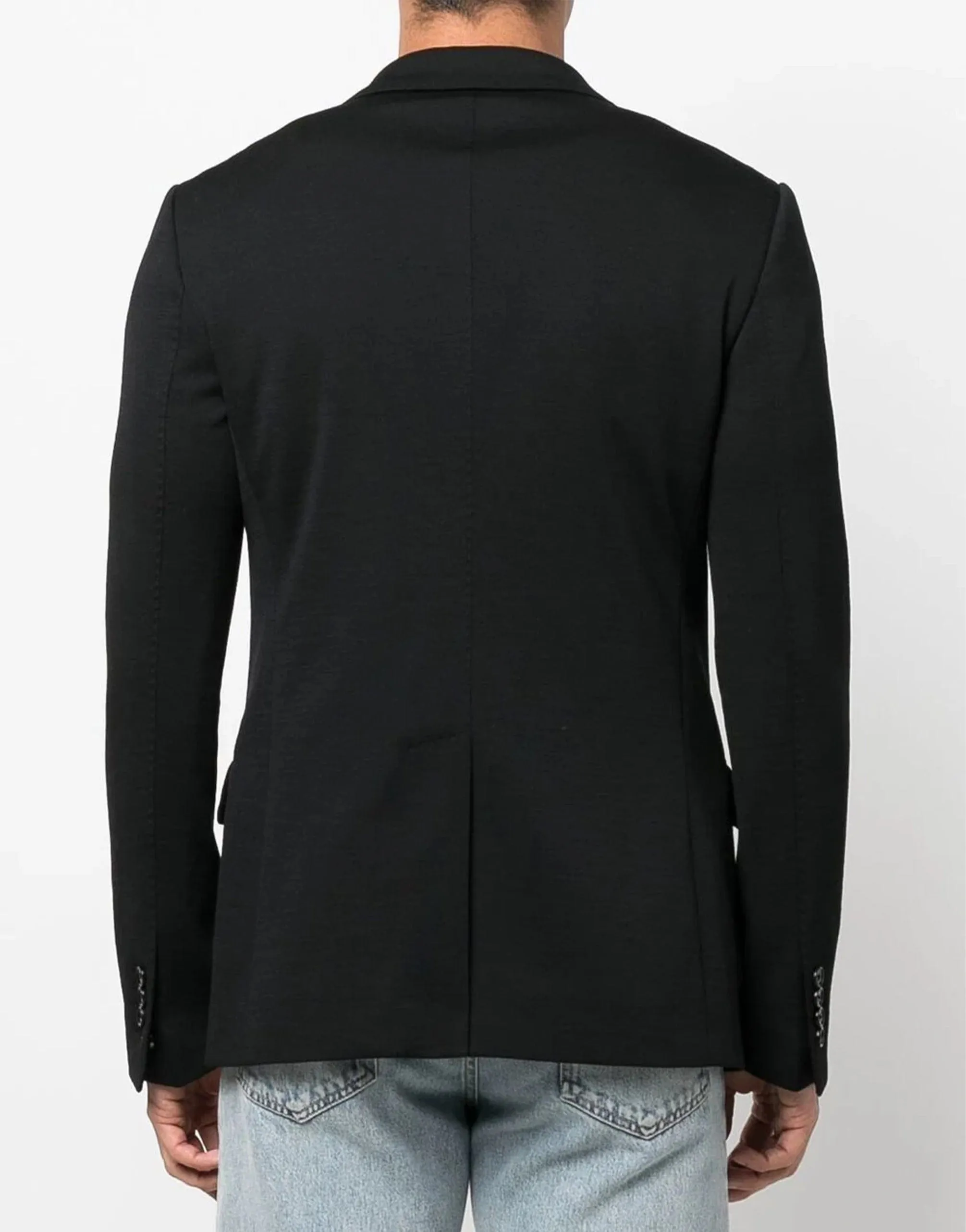 Embroidered Logo Wool Blazer