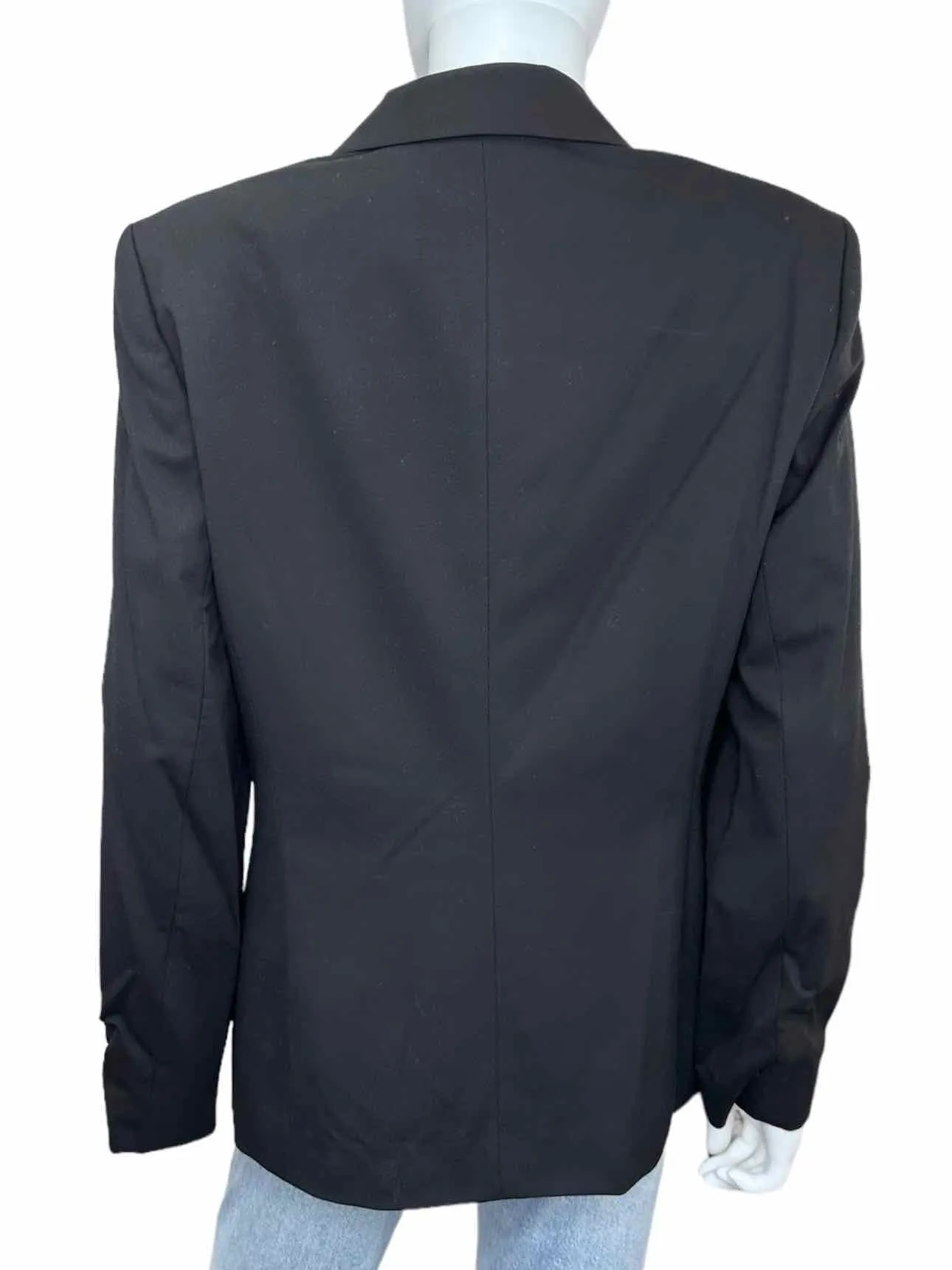 ESCADA Black Wool Floral Embroidered Blazer Size M