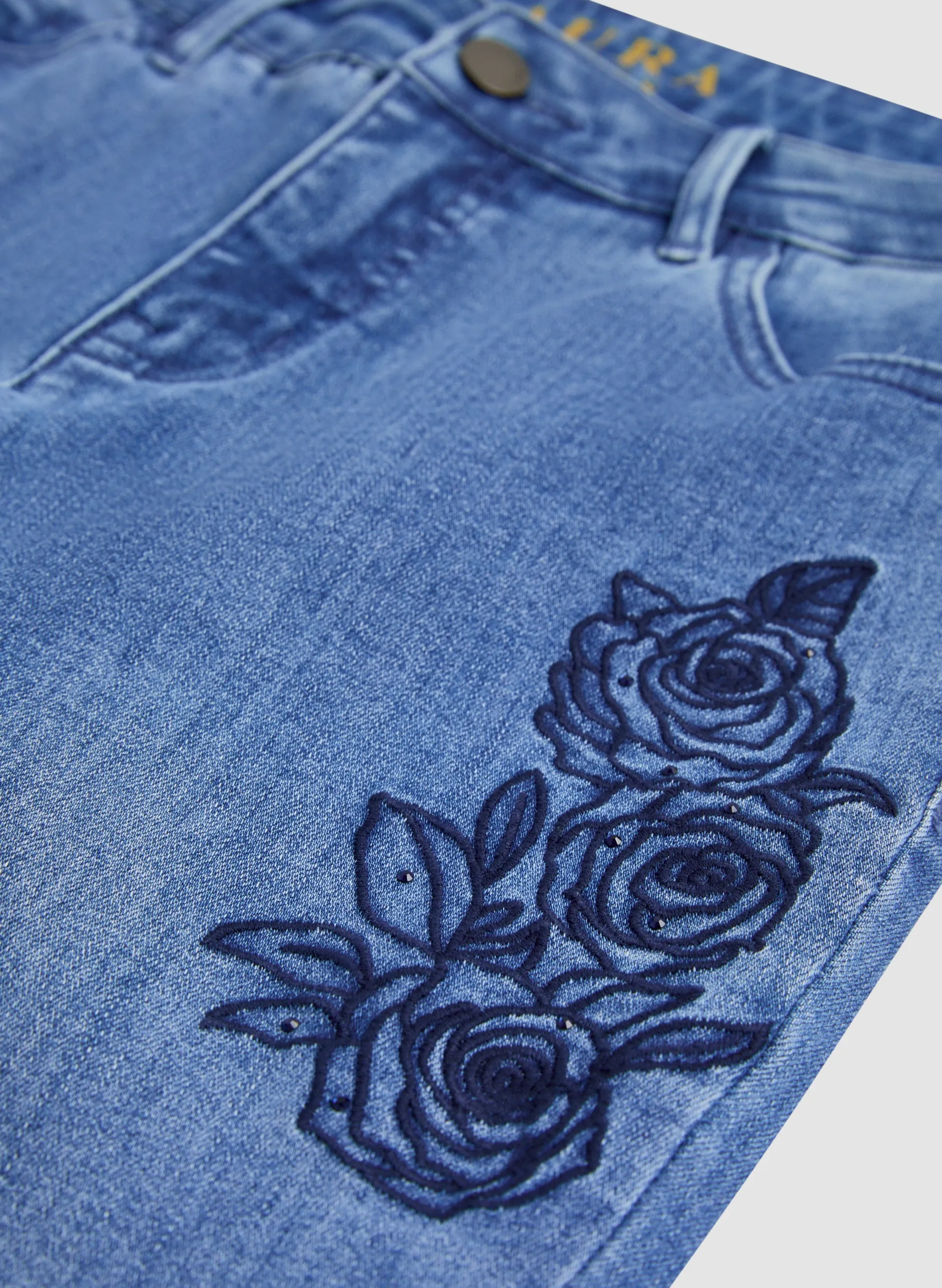 Floral Embroidered Jeans