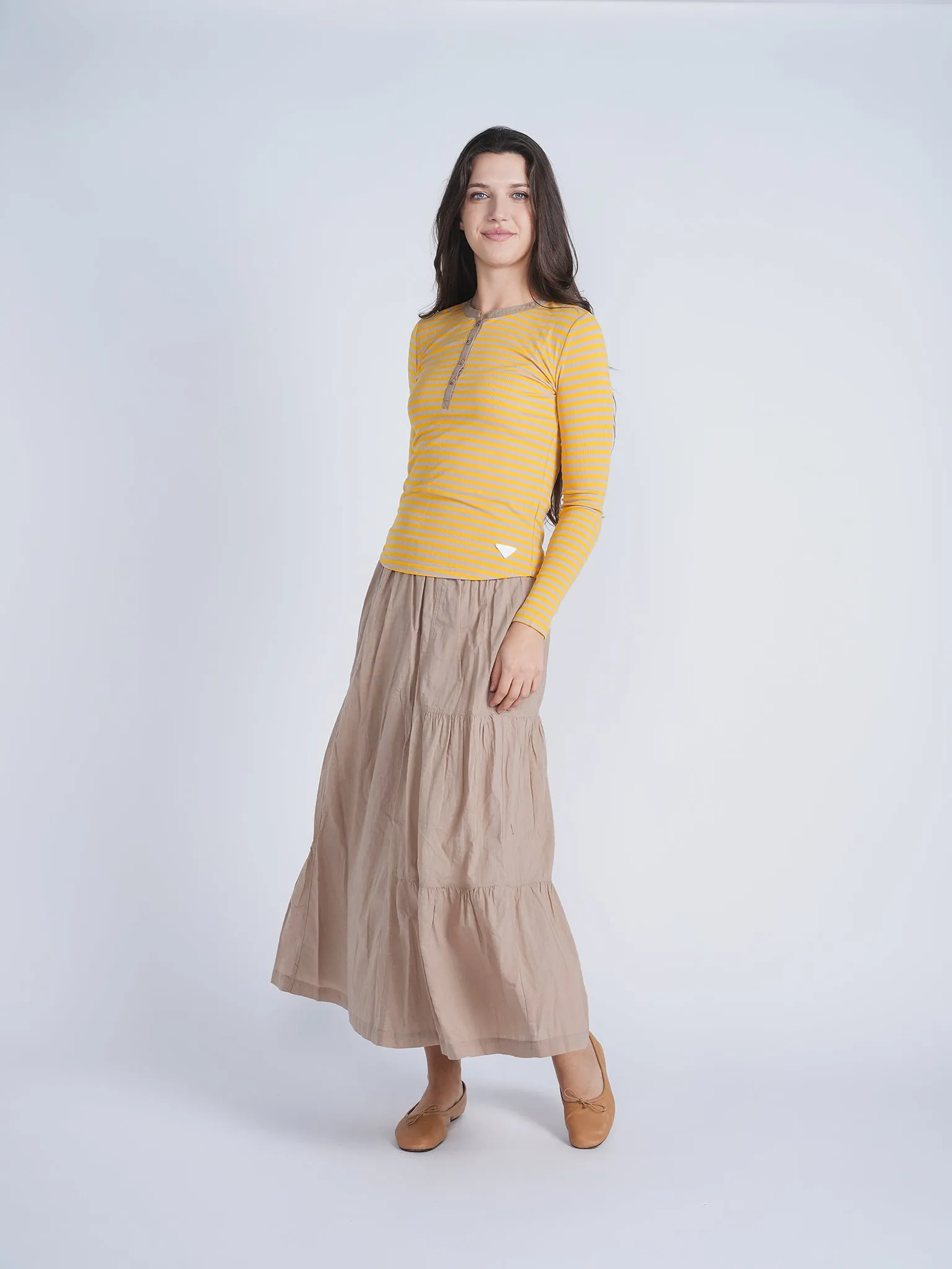 FYI Striped Henley Tee