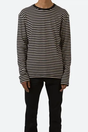 Heavy Striped L/S Tee - Black/White