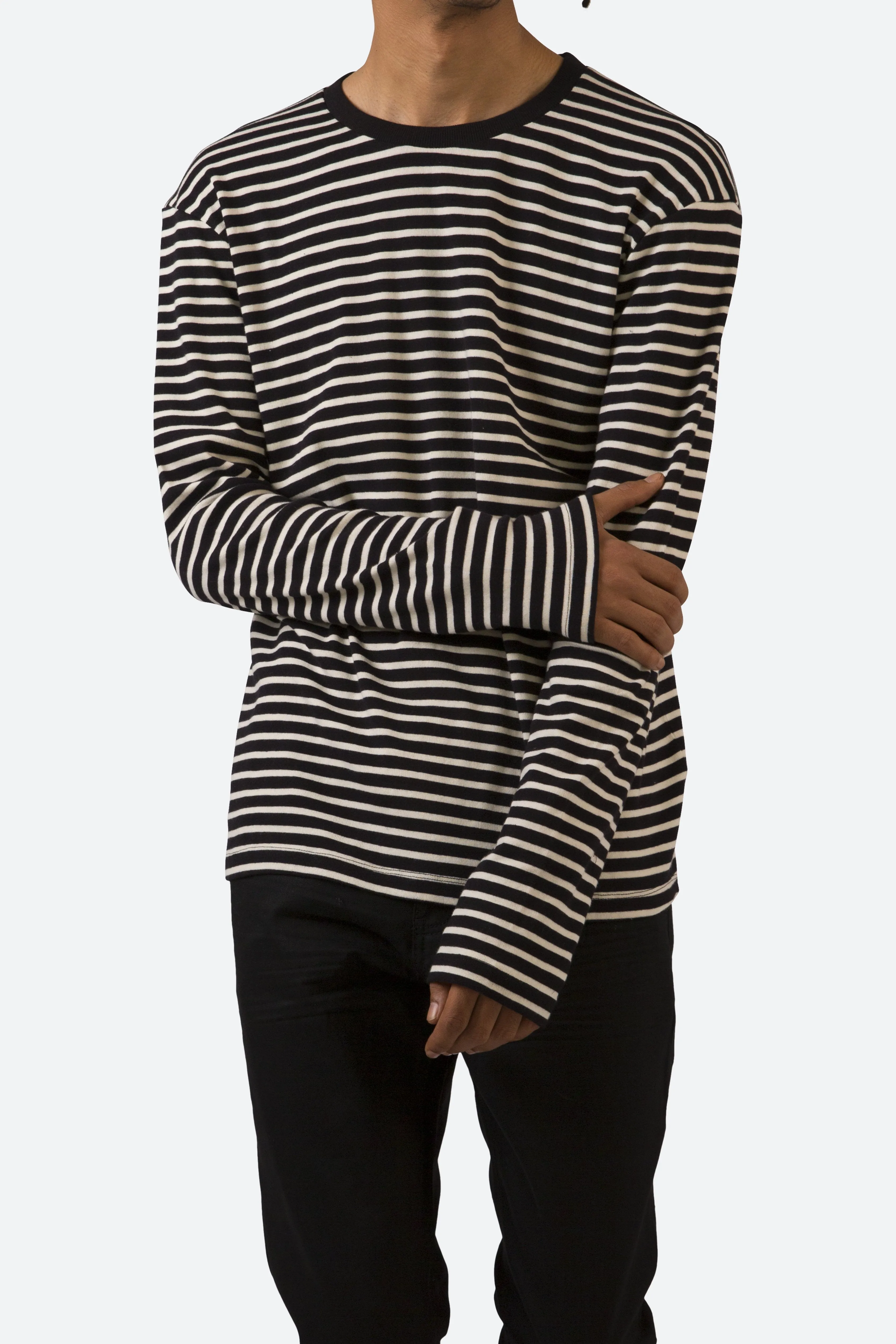 Heavy Striped L/S Tee - Black/White