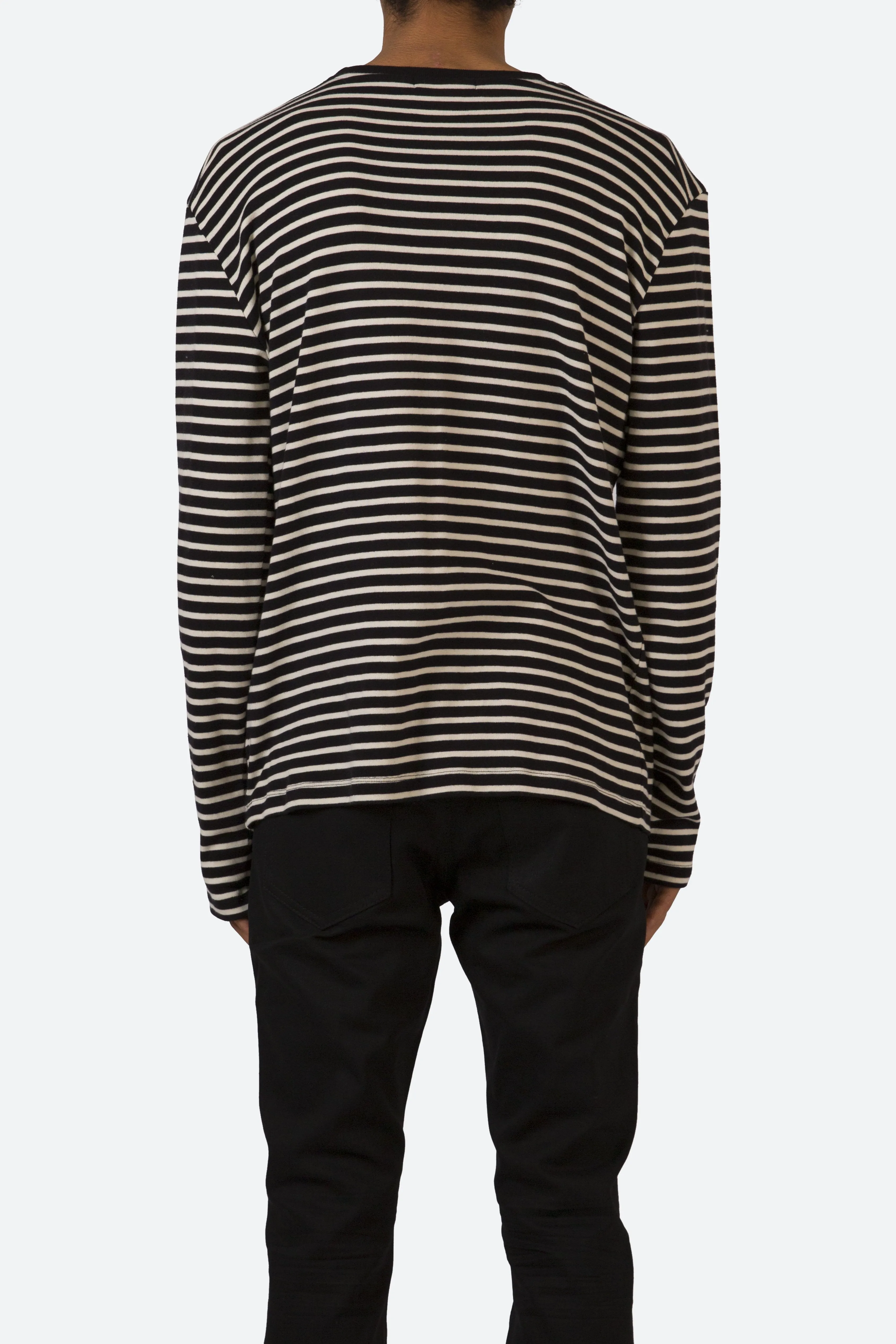 Heavy Striped L/S Tee - Black/White