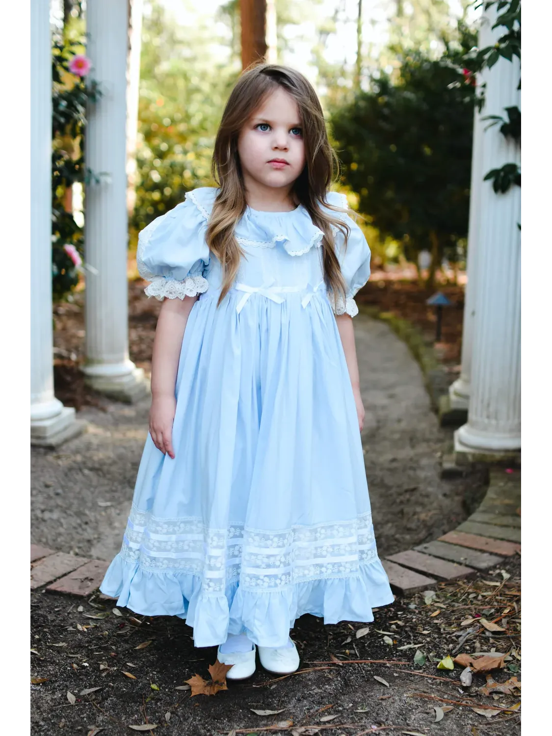 JannyBB Vintage Blue Elegant Heirloom Dress