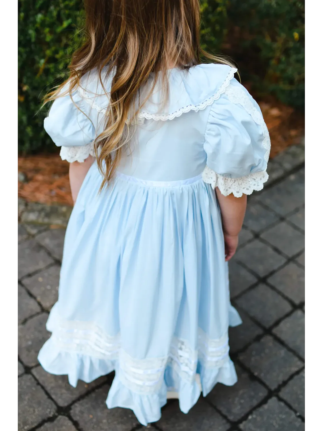 JannyBB Vintage Blue Elegant Heirloom Dress