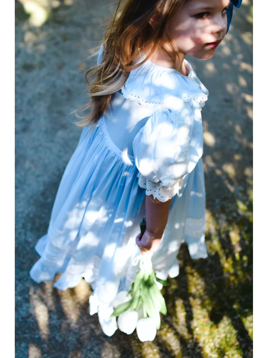 JannyBB Vintage Blue Elegant Heirloom Dress
