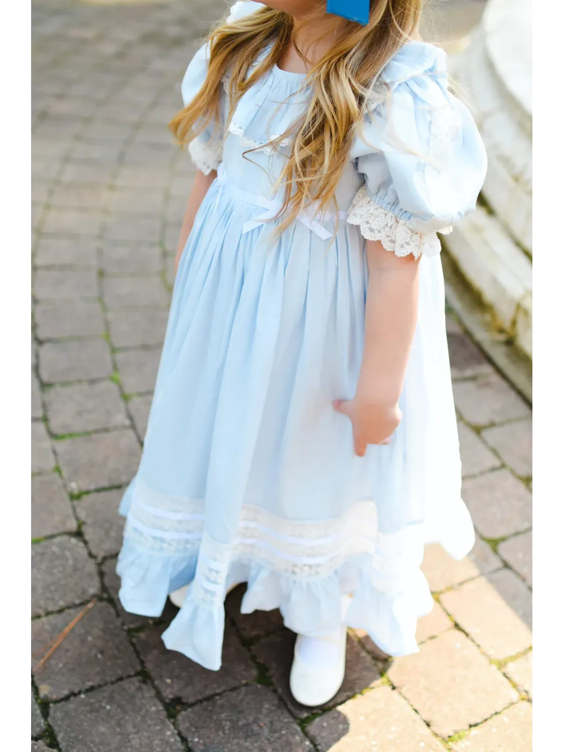 JannyBB Vintage Blue Elegant Heirloom Dress