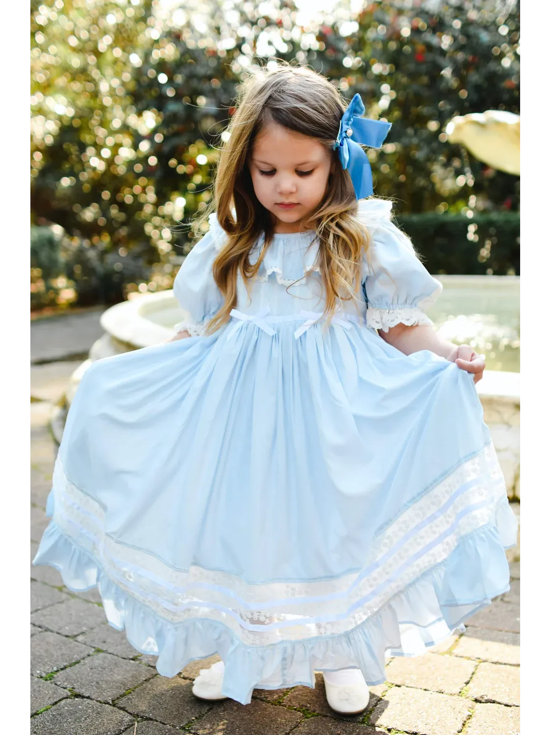 JannyBB Vintage Blue Elegant Heirloom Dress