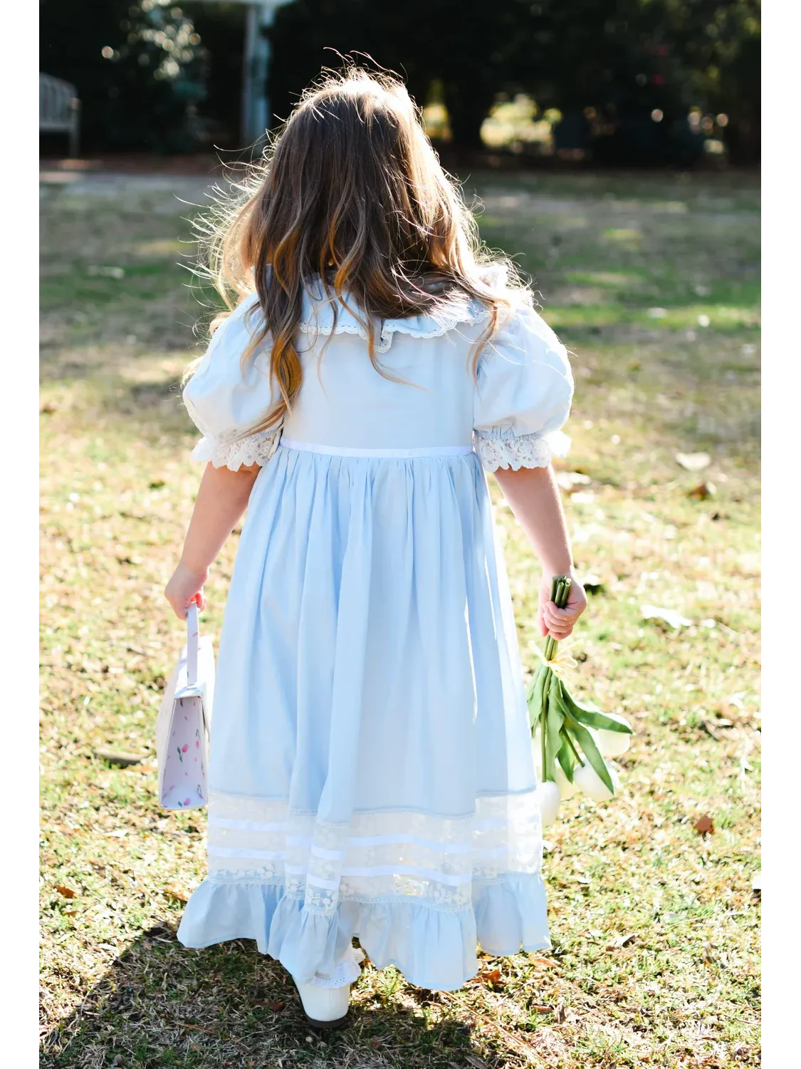 JannyBB Vintage Blue Elegant Heirloom Dress