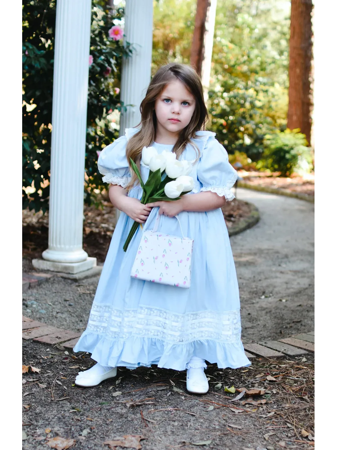 JannyBB Vintage Blue Elegant Heirloom Dress