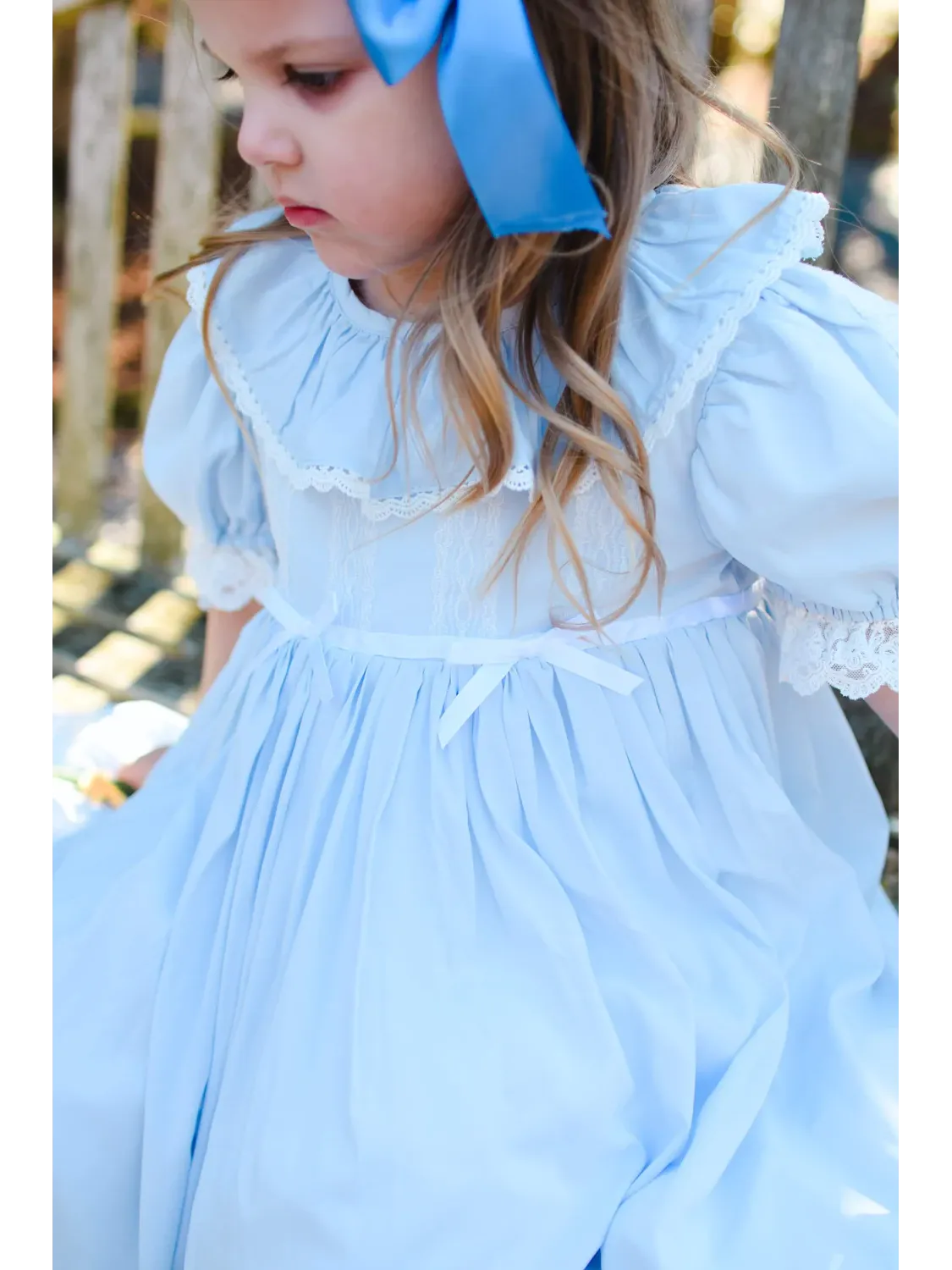 JannyBB Vintage Blue Elegant Heirloom Dress