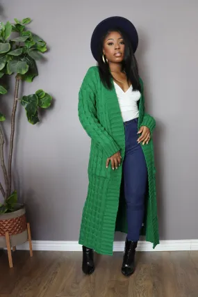 KEEP ME WARM Cardigan (Green)